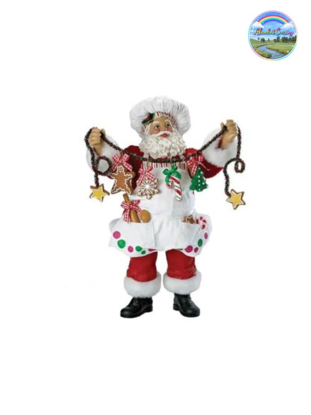 Kurt Adler Fabriche Christmas Chef Santa Figurine 12-Inch Collectible